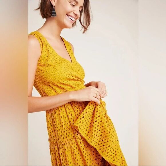 Frye + Anthropologie Nuri Eyelet wrap dress - Picture 2 of 5